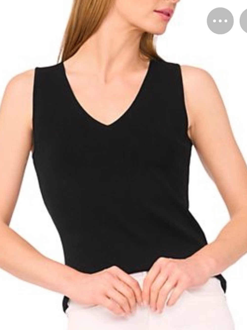 Belldini Black Ribbed Sleeveless Knit Top